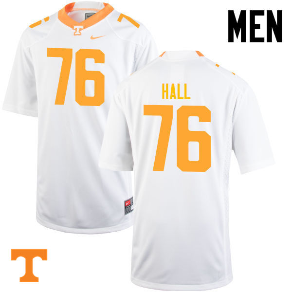 Men #76 Chance Hall Tennessee Volunteers College Football Jerseys-White